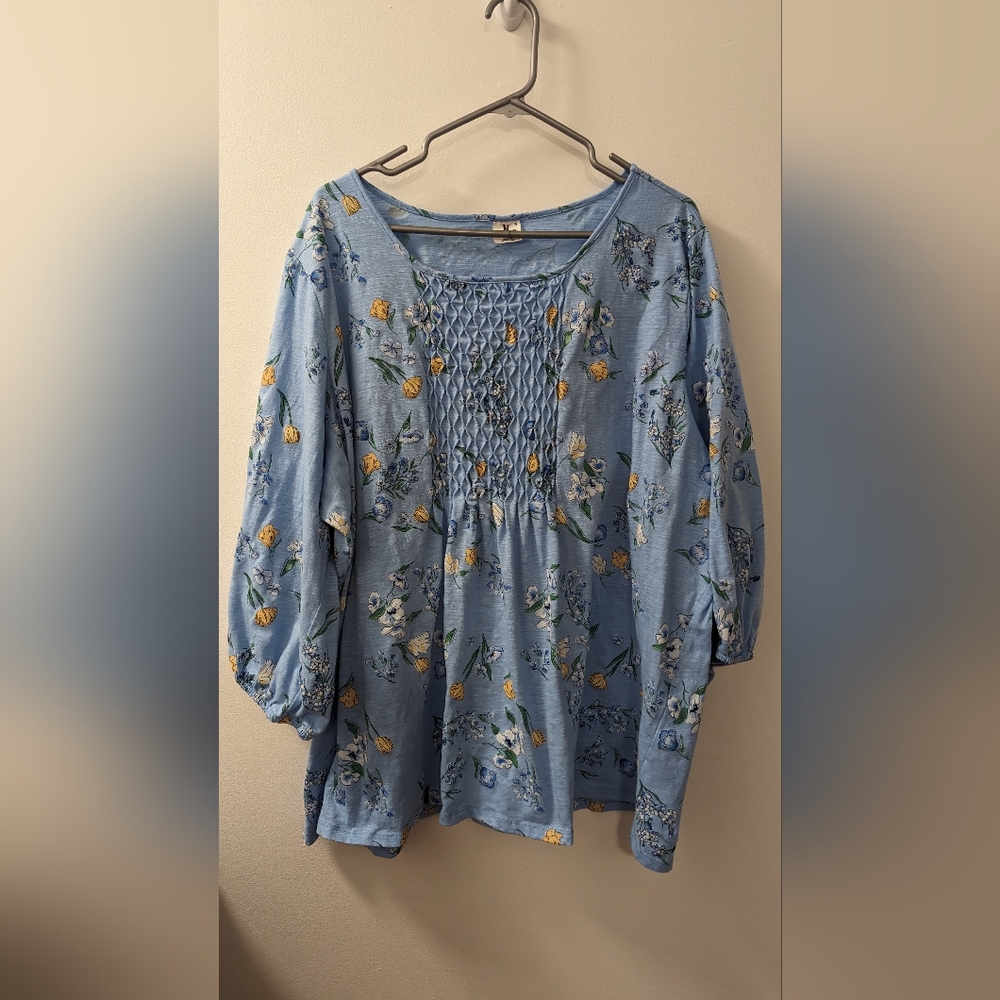 JC Brand Blue T-shirt size 4X boho style